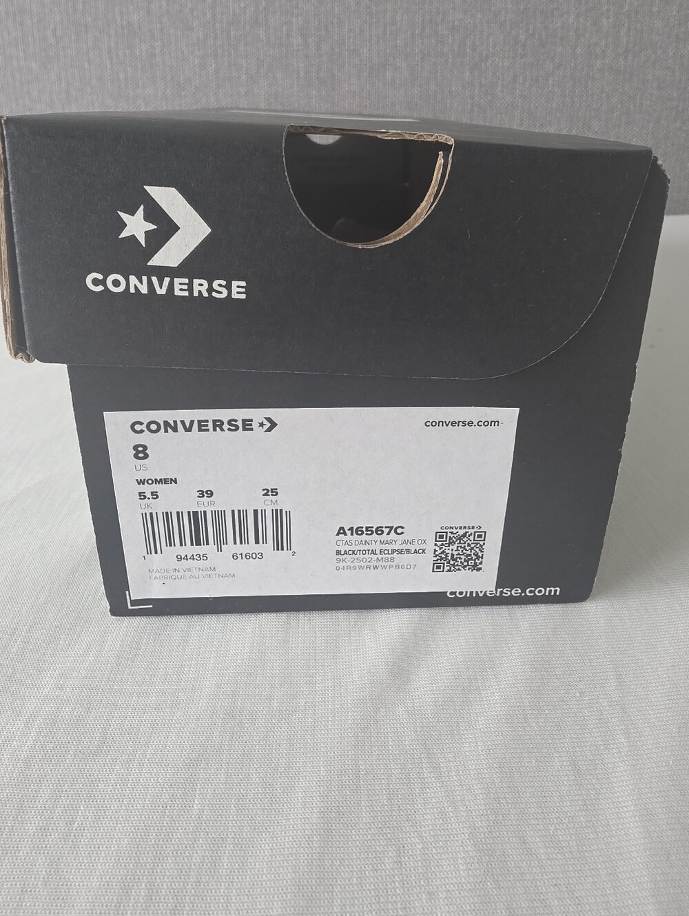 🆕🖤 Converse Chuck Taylor All Star Dainty Mary Jane - Black Knit 🖤 - Picture 4 of 4